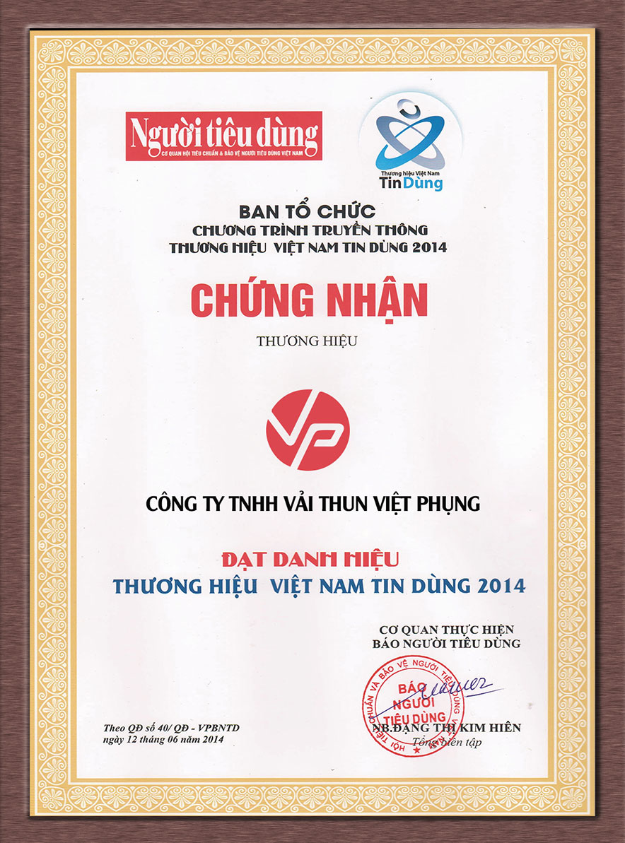 Giải thưởng Thương hiệu Việt Nam tin dùng